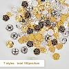 Olycraft 160 Pcs Alloy Cabochons MRMJ-OC0001-66-3