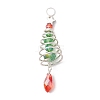 3Pcs 3 Colors Christmas Theme Copper Wired Glass Big Pendants PALLOY-JF02857-2