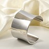 304 Stainless Steel Open Cuff Bangles BJEW-U015-01P-1