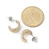 304 Stainless Steel Triple C-Shaped Stud Earrings for Women EJEW-C096-68M-01-3