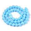 Opaque Solid Color Imitation Jade Glass Beads Strands EGLA-A039-P6mm-D12-3