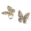 Butterfly Colorful Cubic Zirconia Finger Rings RJEW-G301-01G-1