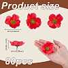 80Pcs Cloth Artificial Flower Heads AJEW-GA0009-23-2