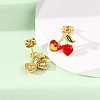 Brass Micro Pave Cubic Zirconia Stud Earrings EJEW-D328-01G-01-3