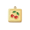 304 Stainless Steel Enamel Charms STAS-F331-01B-G-1