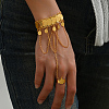 Brass Coin Charm Bracelet with Chains CE3750-1