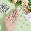 80Pcs 304 Stainless Steel Cabochon Connector Settings STAS-HY0001-89A-3