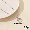 304 Stainless Steel Geometric Ring Pendant Necklace for Women GD7142-5-1