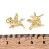 Brass Micro Pave Clear Cubic Zirconia Charms CU-CBAC675-04G-3