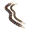 2Pcs 2 Styles Acrylic Leopard Print Curb Chain Purse Chains FIND-TA0009-67-1