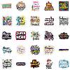 50Pcs Paper Self-Adhesive Picture Stickers AJEW-S036-14-4