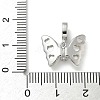 Brass Pave White Shell Butterfly European Dangle Charms KK-M308-13P-3