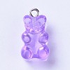 Resin Pendants RESI-WH0008-09G-2