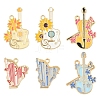 12Pcs 6 Styles Alloy Enamel Pendants ENAM-FS0002-58-1