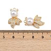 Brass Micro Pave Cubic Zirconia Pendants KK-A274-19G-3