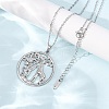 304 Stainless Steel Pendant Cable Chain Necklaces for Men Women NJEW-K308-03D-P-3