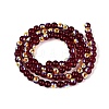 Electroplate Transparent Glass Beads Strands EGLA-Q132-4MM-A12-2