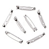 201 Stainless Steel Brooch Pin Back Safety Catch Bar Pins STAS-S117-021D-1