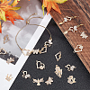 SUPERFINDINGS 60Pcs 10 Styles Alloy Crystal Rhinestone Connector Charms FIND-FH0007-03-3