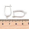 Brass Micro Pave Cubic Zirconia Hoop Earring Findings CU-CBAB5B4-09P-3