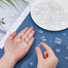 150Pcs 8 Styles Transparent Glass Square Cabochons GGLA-FH0001-04-3
