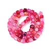 Natural Banded Agate/Striped Agate Beads Strands G-S359-374B-3
