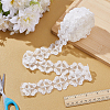 5 Yards Polyester Flower Lace Trim Ribbon OCOR-WR0001-92-4
