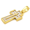 Brass Pendants with Shell KK-D534-02G-01-2