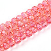 Baking Paint Transparent Glass Beads Strands DGLA-A035-T4mm-A01-1