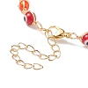Natural Pearl & Lampwork Evil Eye Beaded Dangle Earrings & Bracelet SJEW-JS01260-3