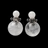 Natural Quartz Crystal Perfume Bottle Pendants GG-CBA7610-02P-06-1