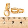 925 Sterling Silver Micro Pave Clear Cubic Zirconia Twister Clasps STER-B005-46G-3