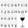 Brass Wine Glass Charms AJEW-GA00015-1