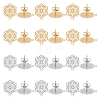 Unicraftale 24Pcs 2 Colors 304 Stainless Steel Stud Earring Findings STAS-UN0040-80-1