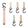 SUPERFINDINGS 5Pcs 5 Colors PU Imitation Leather Hook Hangers FIND-FH0007-19-1