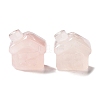 Natural Rose Quartz Carved Healing House Figurines DJEW-P015-01E-1