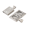 316 Stainless Steel Locket Pendants STAS-K321-03P-2