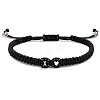304 Stainless Steel Alphabet Beads Braided Bead Bracelets RY3090-24-1