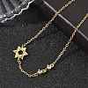 Brass Micro Pave Clear Cubic Zirconia Link Bracelets BJEW-E114-01A-G-3