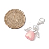 Heart Angel Acrylic & Glass Pearl Pendant Decoration X1-HJEW-JM02366-3