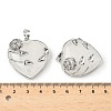 Natural Quartz Crystal Heart Pendants G-S391-01P-K-3