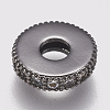 Brass Micro Pave Cubic Zirconia Bead Spacers LS-ZIRC-K074-11A-01B-2