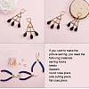 Brass Hoop Earring Findings with Latch Back Closure KK-L148-07-4