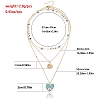 Alloy Rhinestone 3 Layer Necklaces WGF0AED-01-3