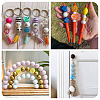 80Pcs 10 Colors Opaque Striped Acrylic Beads SACR-BT0001-02-10