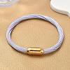 304 Stainless Steel with Polyester Metallic Cord Bracelets for Women BJEW-Z145-01G-27-1