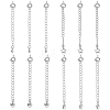 12Pcs 4 Styles Brass Curb Chain Extender KK-HS0015-33P-1