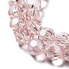 Electroplate Transparent Glass Beads Strands EGLA-A035-T8mm-A20-3