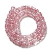 Transparent Crackle Glass Beads Strands GLAA-D025-01I-2