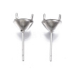 316 Surgical Stainless Steel Stud Earring Setting STAS-S117-023D-2